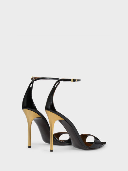 حذاء بكعب عالٍ من Giuseppe Zanotti، جلد عجل أسود