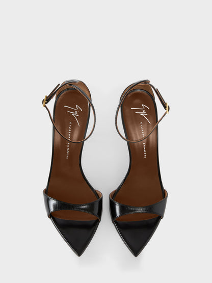 حذاء بكعب عالٍ من Giuseppe Zanotti، جلد عجل أسود