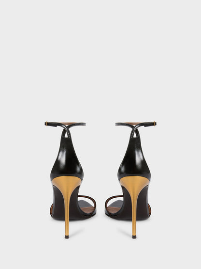 حذاء بكعب عالٍ من Giuseppe Zanotti، جلد عجل أسود