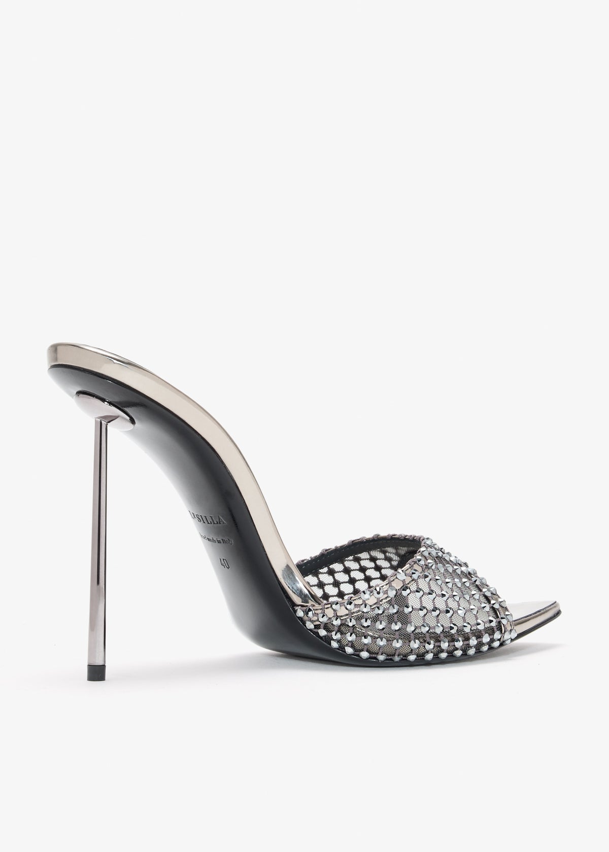 Le Silla 11cm Stiletto Pumps, Silver Fabric