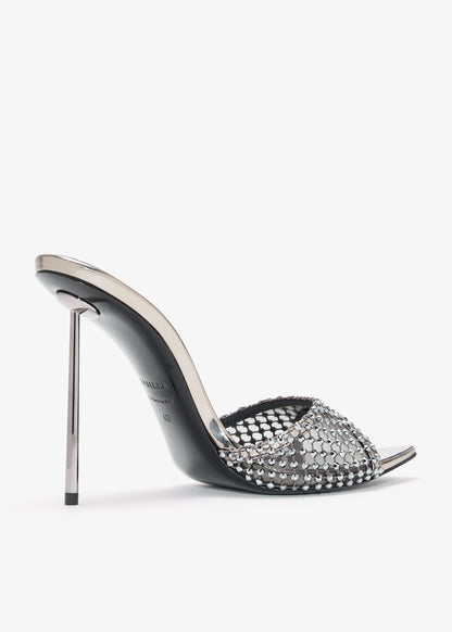 Le Silla 11cm Stiletto Pumps, Silver Fabric