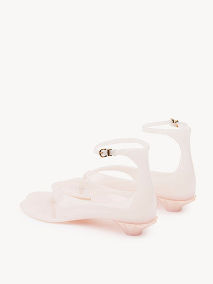 صندل Jelly من Chloé، TPU ومطاط وردي