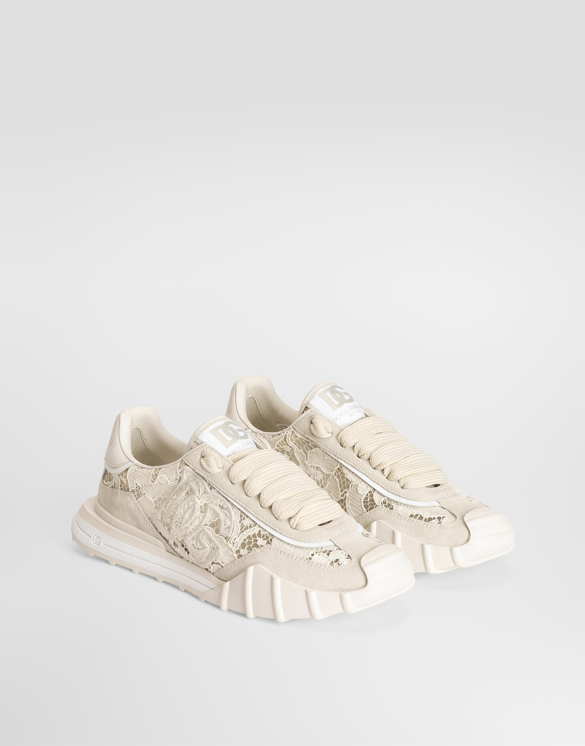 Dolce & Gabbana Sneakers, Neutral Calf Suede