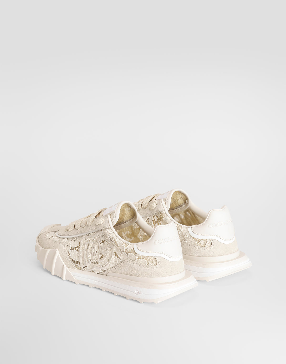 Dolce & Gabbana Sneakers, Neutral Calf Suede