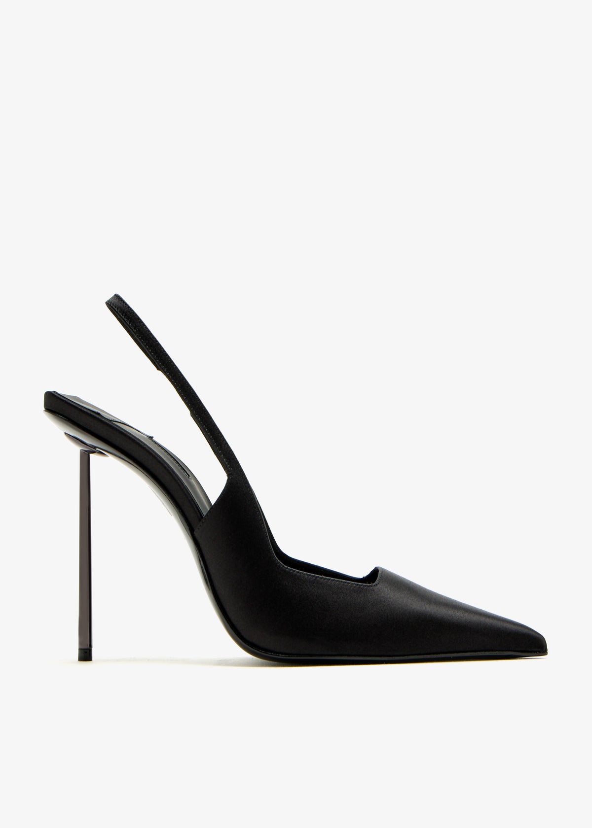 Le Silla Evening Pumps, Black Silk Satin