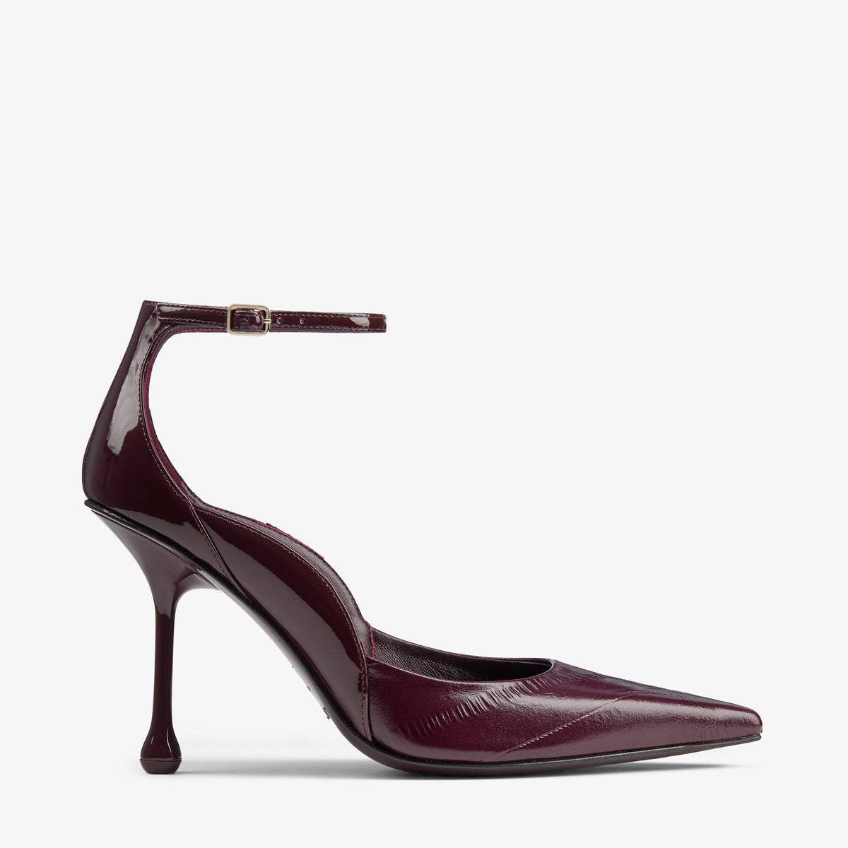 حذاء بكعب Quinci 95 من Jimmy Choo، جلد أحمر