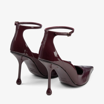 حذاء بكعب Quinci 95 من Jimmy Choo، جلد أحمر