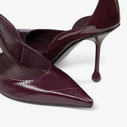 حذاء بكعب Quinci 95 من Jimmy Choo، جلد أحمر