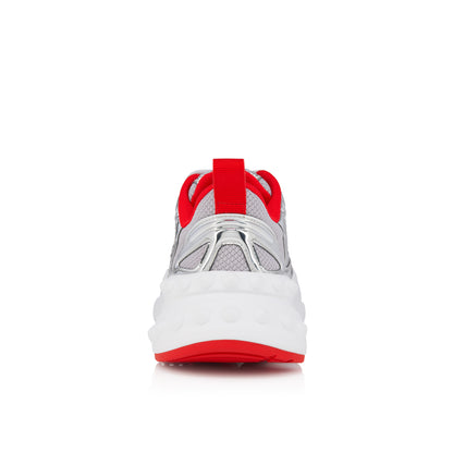 حذاء رياضي من Christian Louboutin، جلد عجل فضي معدني