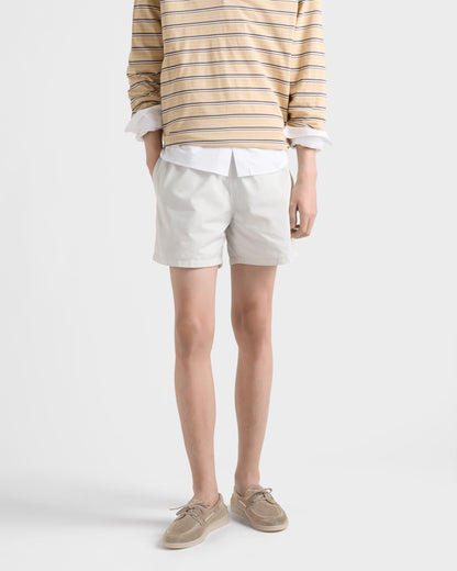 Prada Suede Loafers, Beige Calfskin