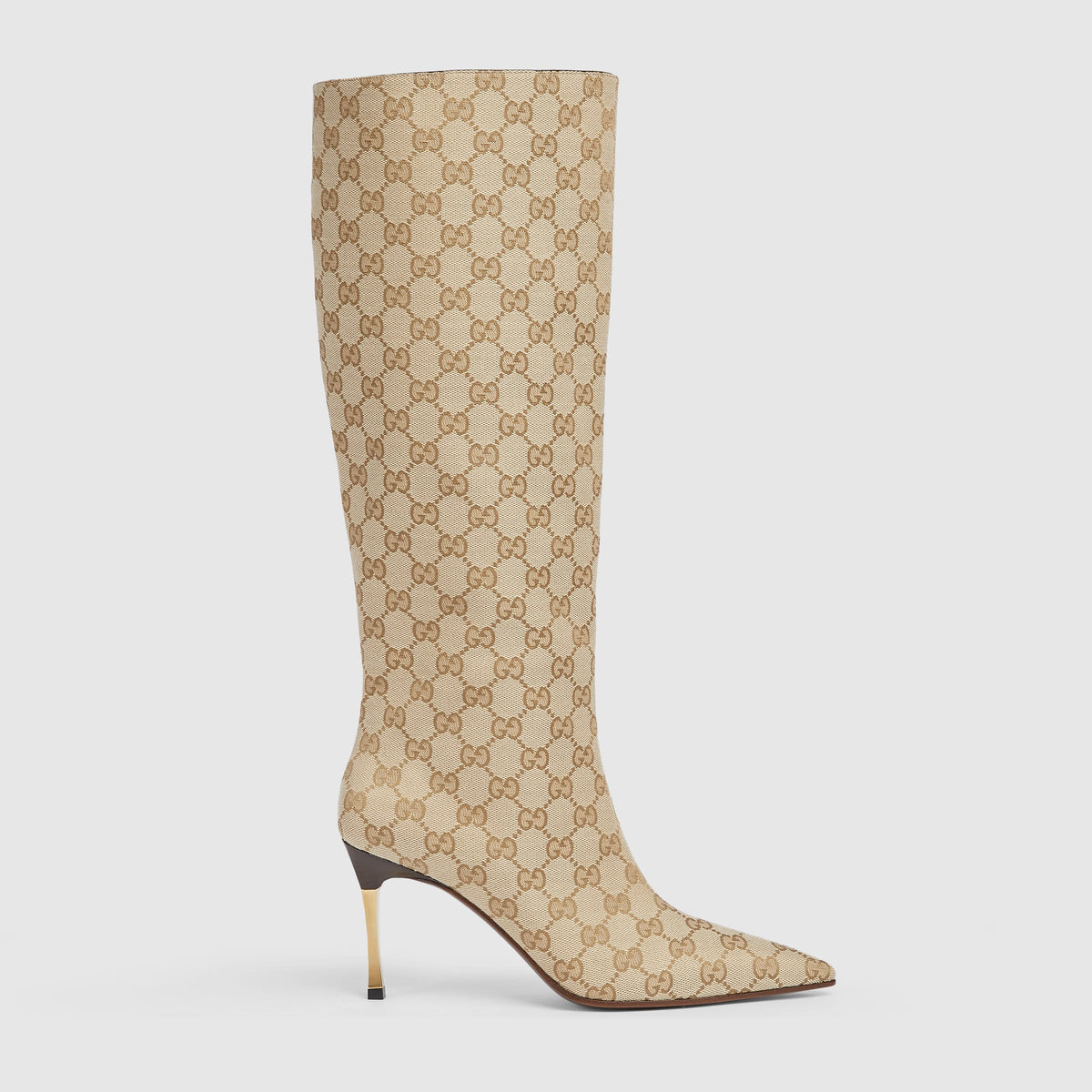 بوت بطول الركبة Bombshell من Gucci، قماش GG