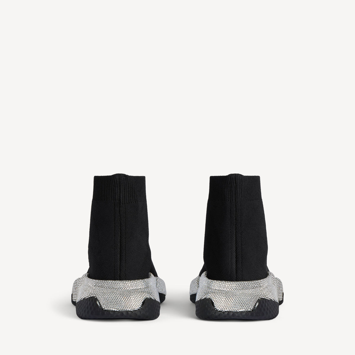 حذاء رياضي Speed من Balenciaga، تريكو أسود بالكريستال