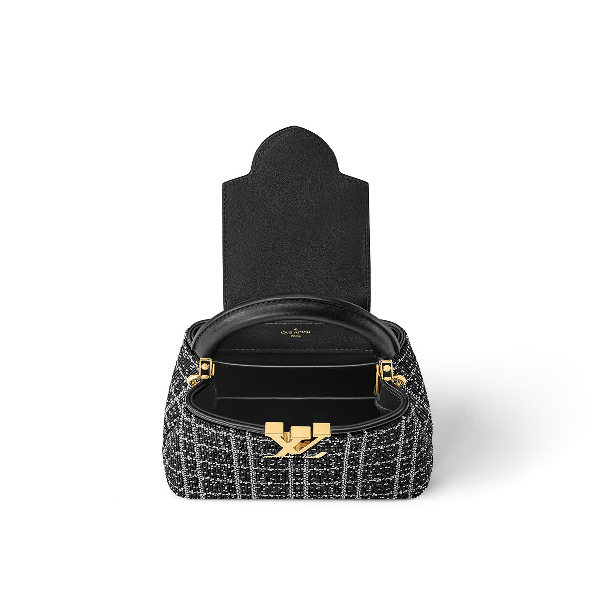 حقيبة Capucines Mini من Louis Vuitton، جلد Taurillon أسود