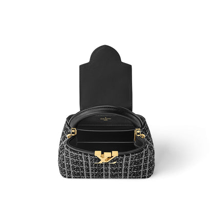 حقيبة Capucines Mini من Louis Vuitton، جلد Taurillon أسود
