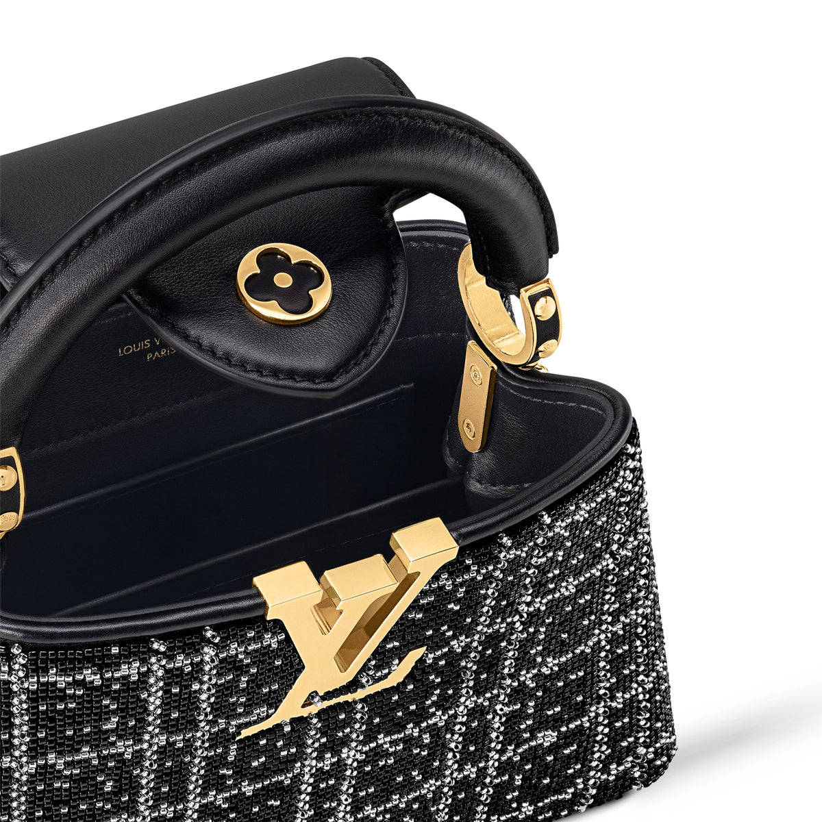 حقيبة Capucines Mini من Louis Vuitton، جلد Taurillon أسود