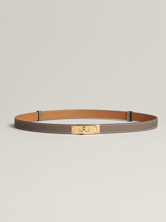 Hermès Kelly 18 Belt, Étoupe Epsom Calfskin