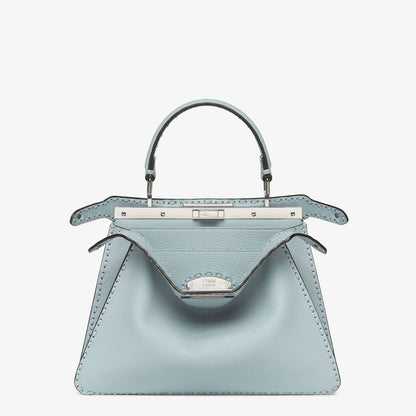 Fendi Peekaboo ISeeU Medium, Light Blue Cuoio Romano