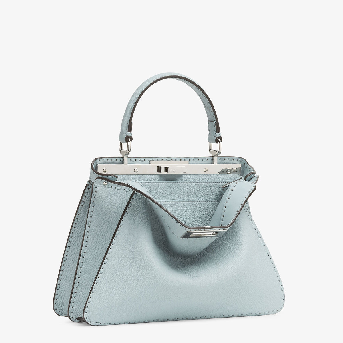 Fendi Peekaboo ISeeU Medium, Light Blue Cuoio Romano