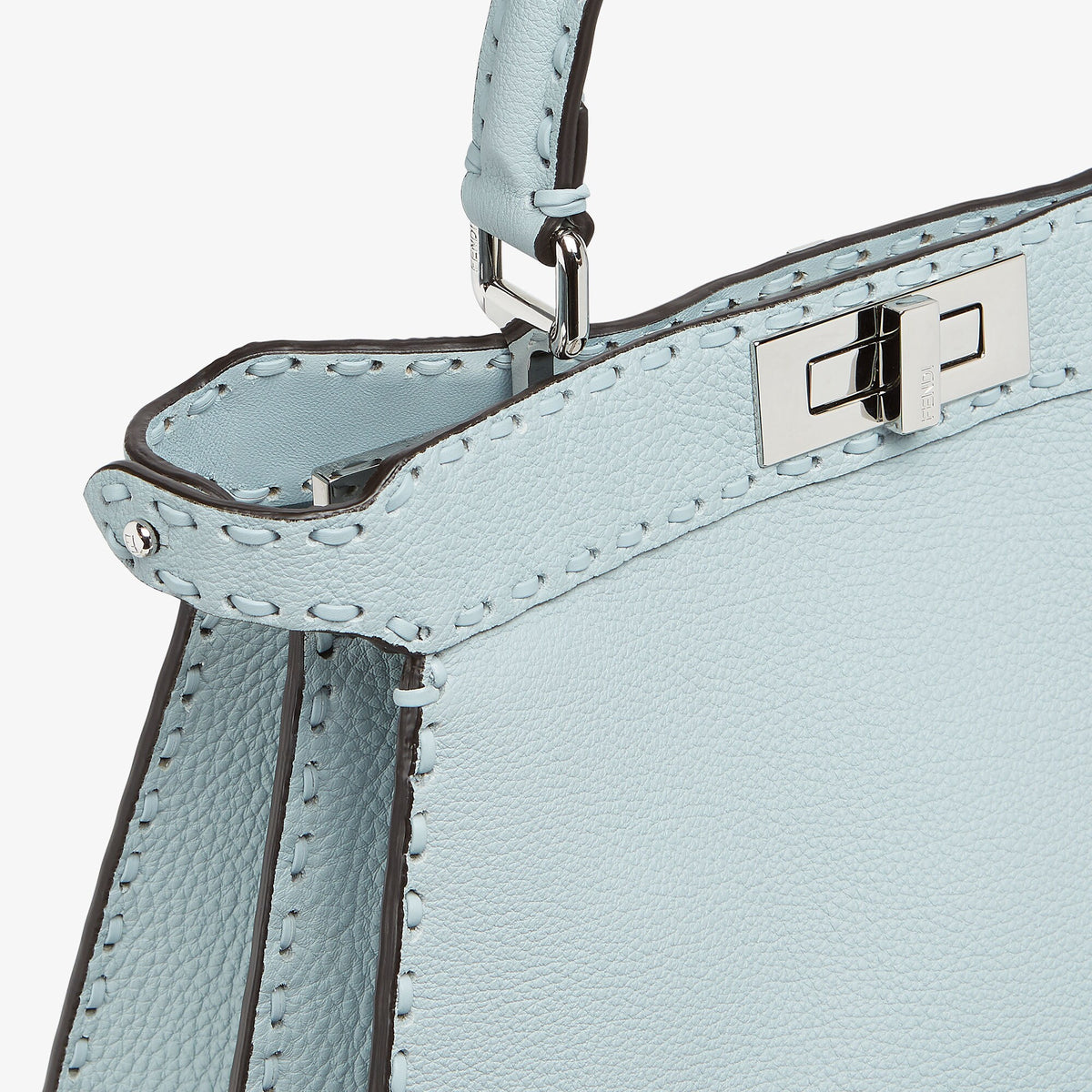 Fendi Peekaboo ISeeU Medium, Light Blue Cuoio Romano