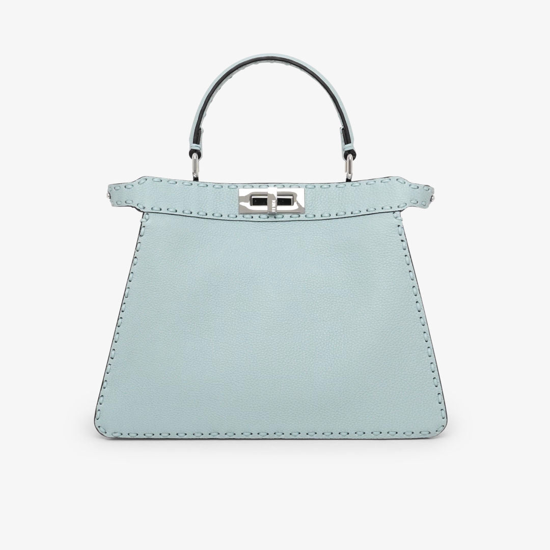 Fendi Peekaboo ISeeU Medium, Light Blue Cuoio Romano