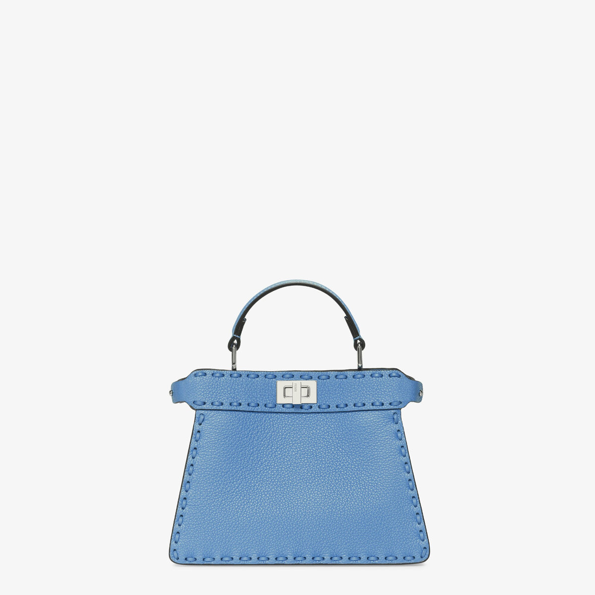 Fendi Peekaboo ISeeU Small, Blue Cuoio Romano Leather