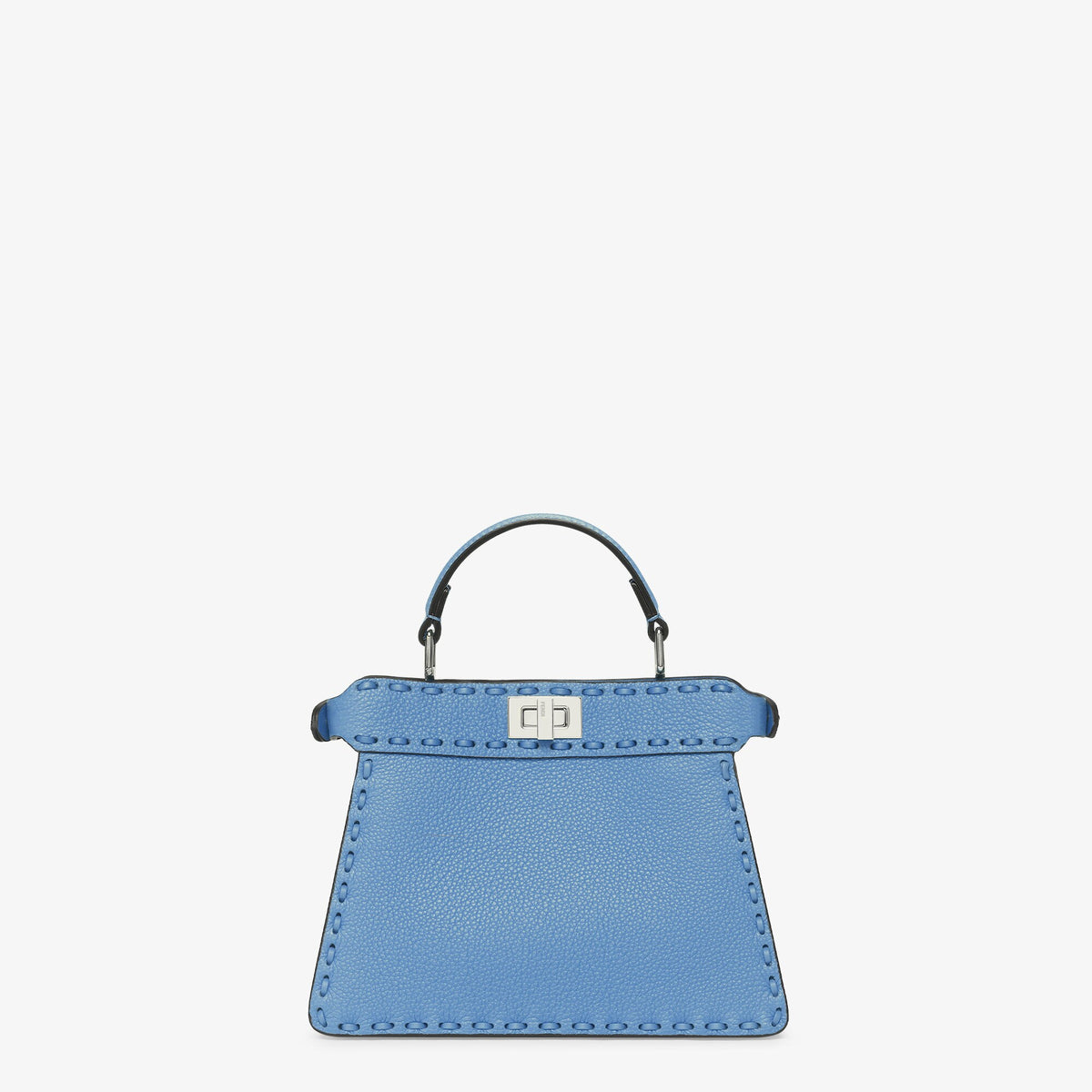 Fendi Peekaboo ISeeU Small, Blue Cuoio Romano Leather