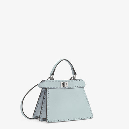 Fendi Peekaboo ISeeU Small Bag, Light Blue Leather