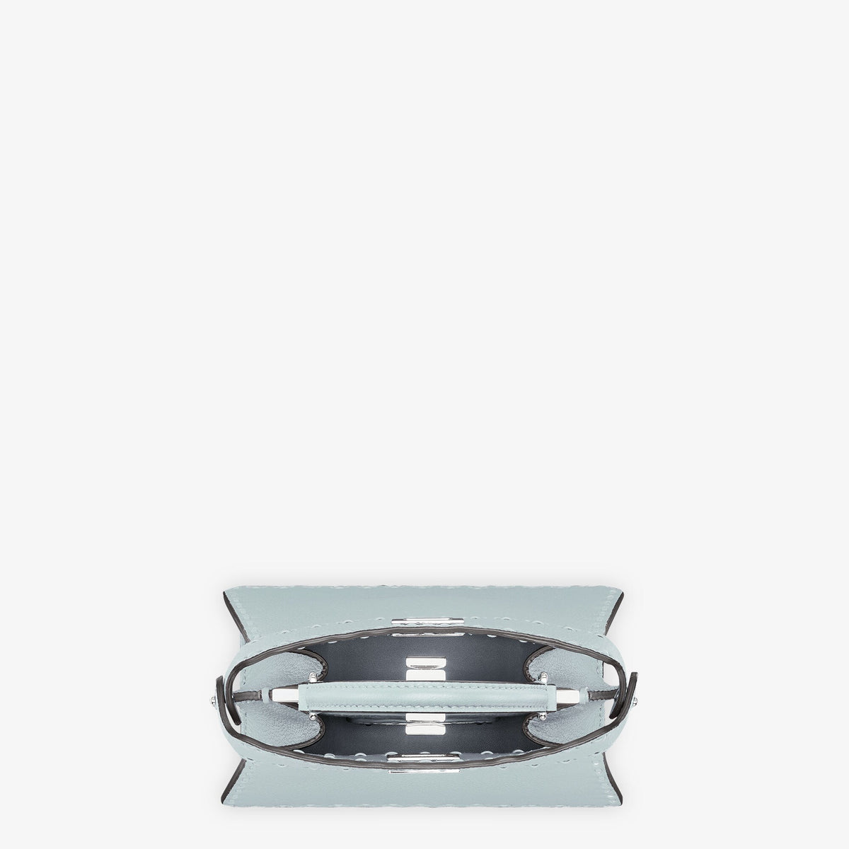 Fendi Peekaboo ISeeU Small Bag, Light Blue Leather