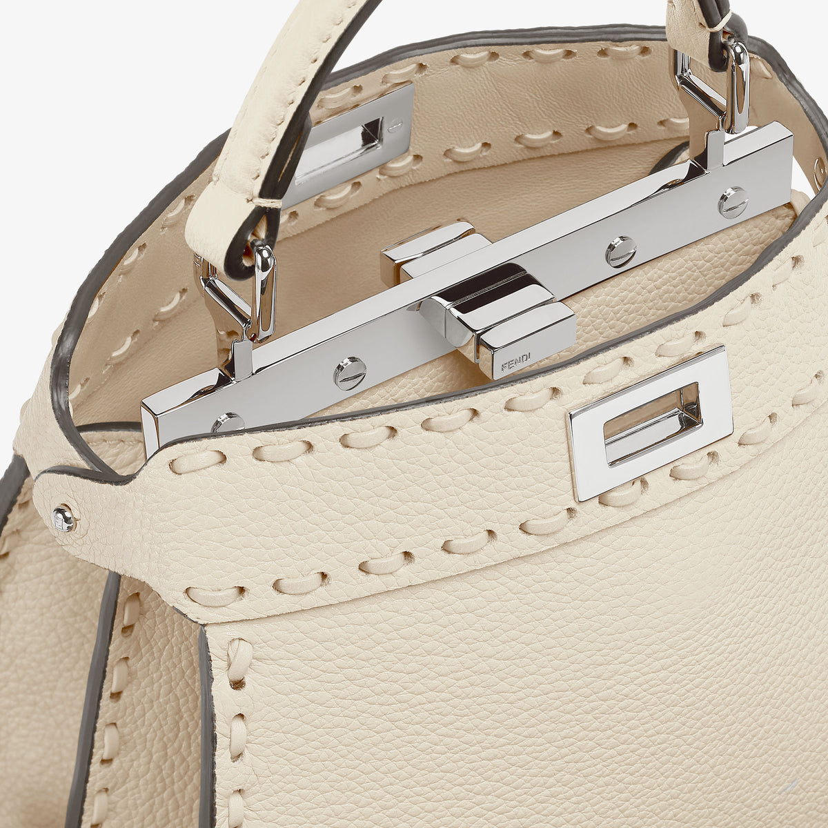 Fendi Peekaboo ISeeU Small, Beige Cuoio Romano