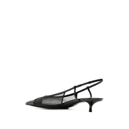 حذاء من Saint Laurent، جلد عجل ومطاط أسود