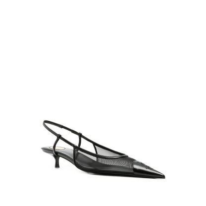 حذاء من Saint Laurent، جلد عجل ومطاط أسود