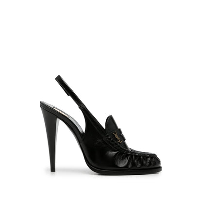 حذاء Saint Laurent، جلد عجل أسود