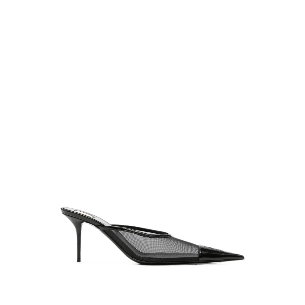 حذاء من Saint Laurent، جلد عجل وبولياميد أسود