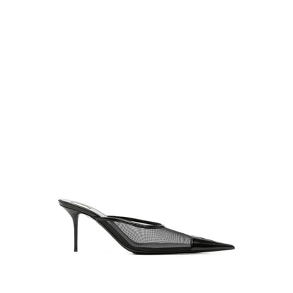 حذاء من Saint Laurent، جلد عجل وبولياميد أسود