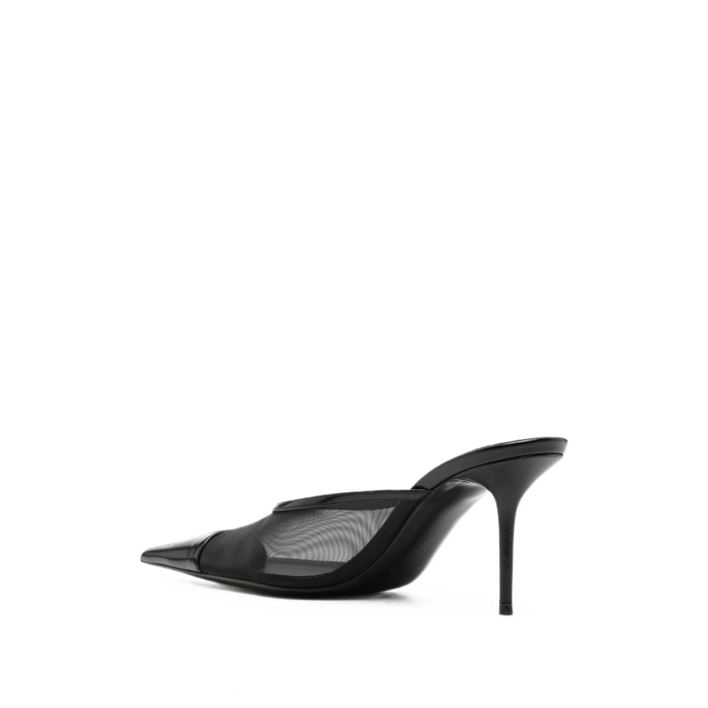 حذاء من Saint Laurent، جلد عجل وبولياميد أسود
