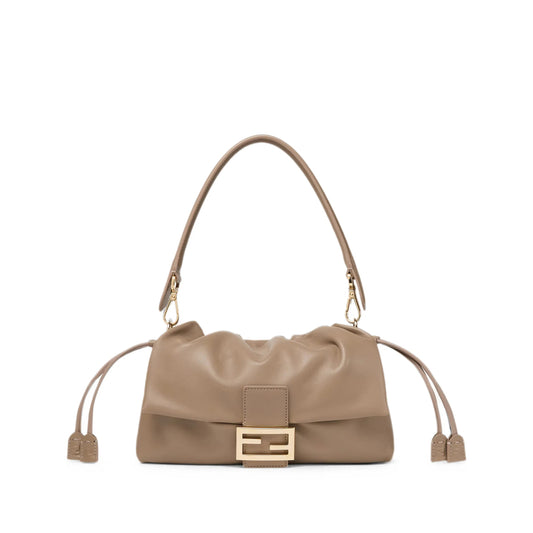 حقيبة Fendi، جلد نابا بلون رمادي حمامي