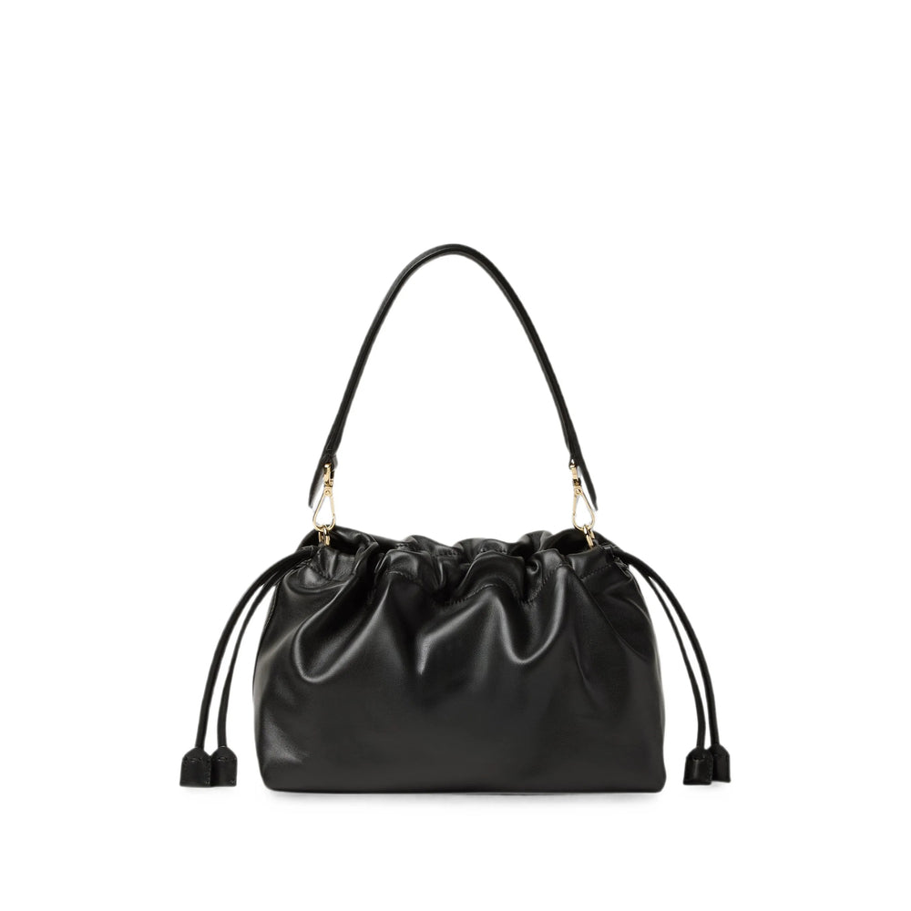 حقيبة كتف Baguette Soft Large من Fendi، جلد أسود