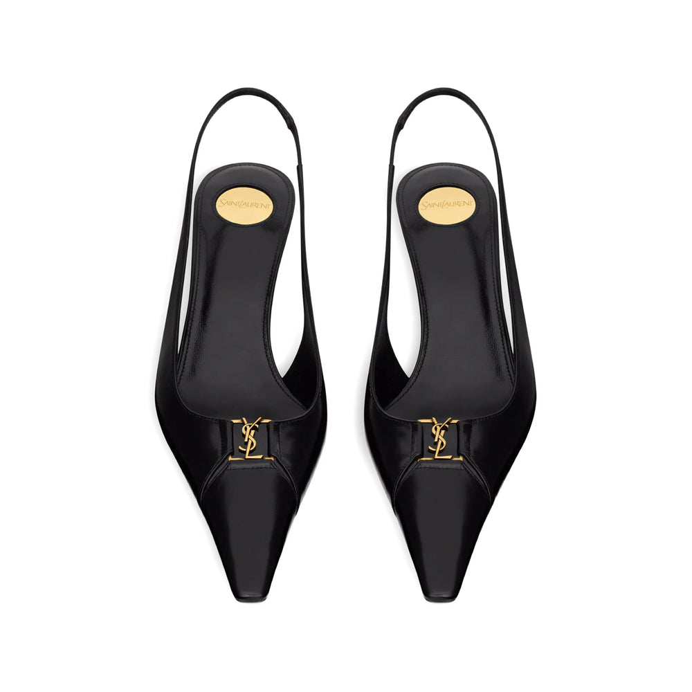 حذاء من Saint Laurent، جلد عجل أسود