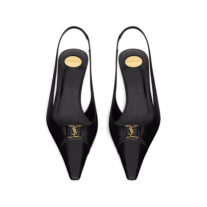 حذاء من Saint Laurent، جلد عجل أسود