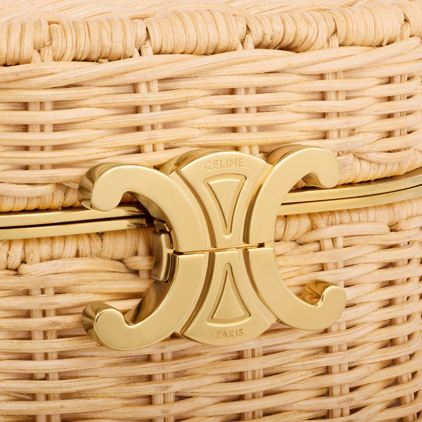 CELINE TRIOMPHE OVAL BOX IN WICKER