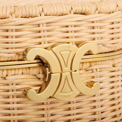 CELINE TRIOMPHE OVAL BOX IN WICKER