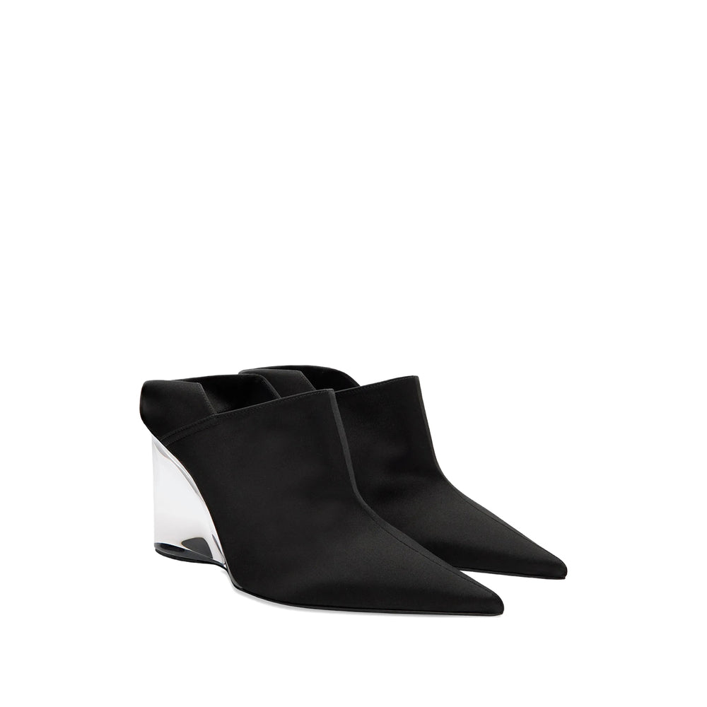 Alaïa Knit Ballet Flats in black — front view | La Parisienne Qatar