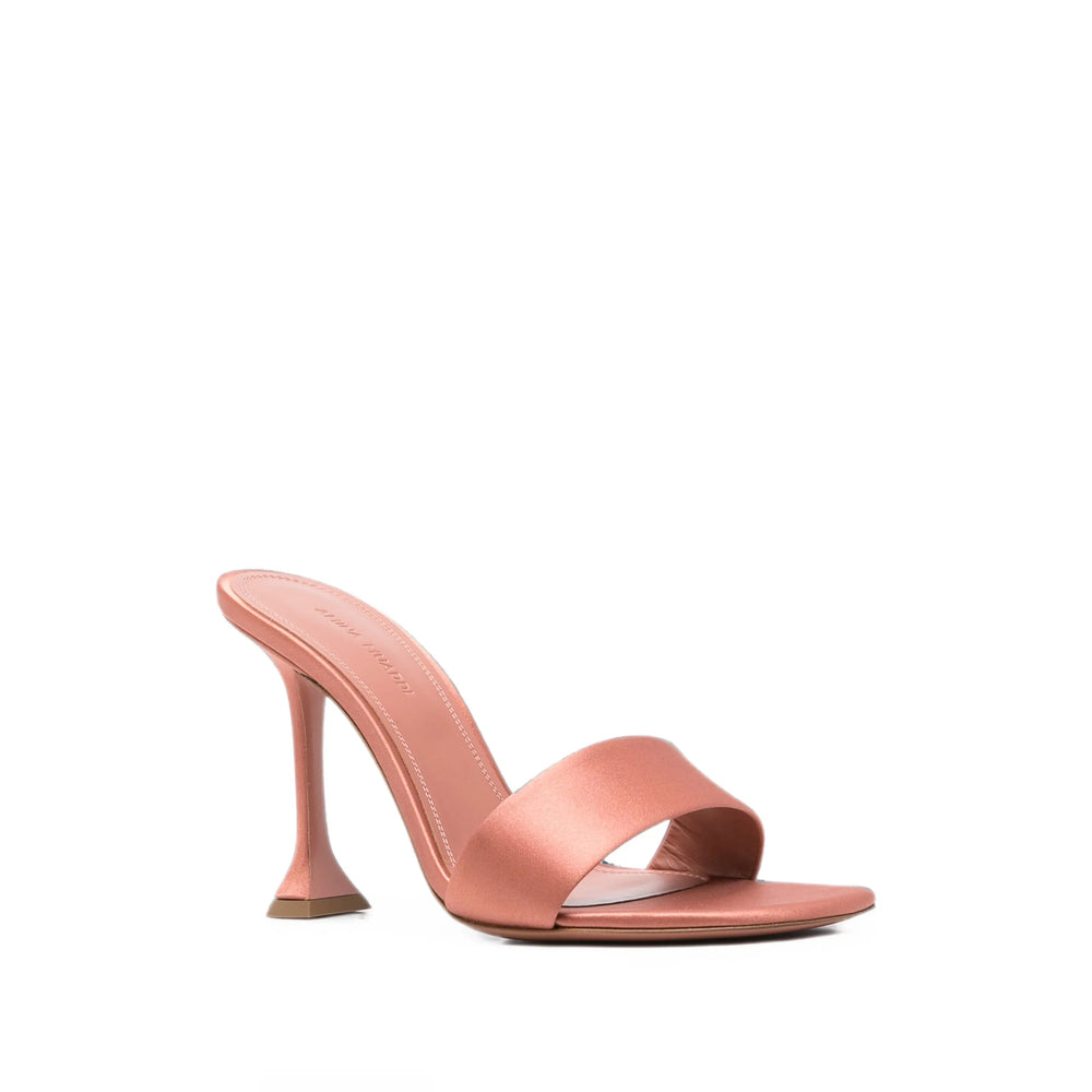 Amina Muaddi Andreea 95 mules in pink — detail view | La Parisienne Qatar