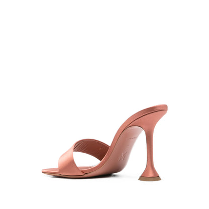 Amina Muaddi Andreea 95 mules in pink — rear view | La Parisienne Qatar