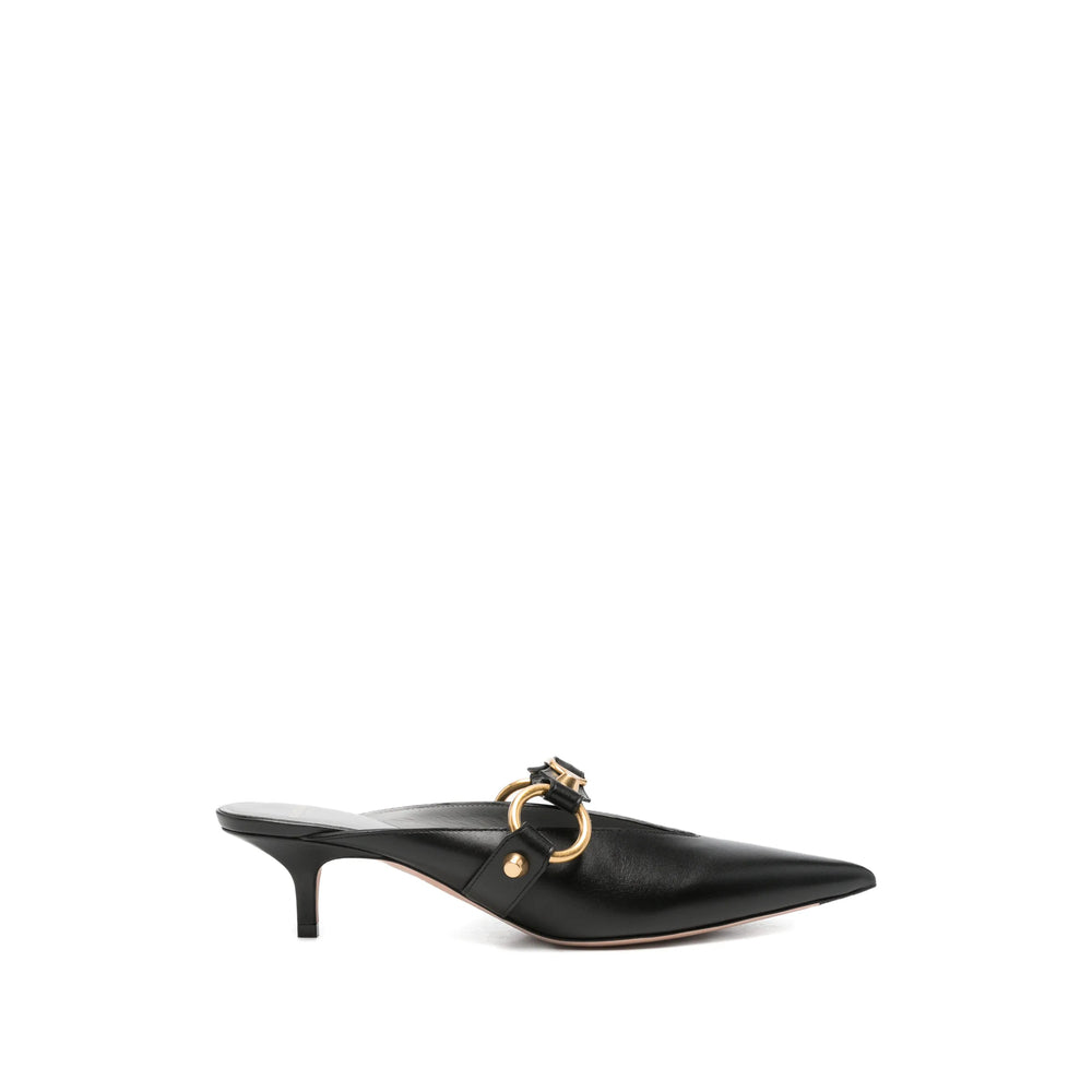 Balenciaga black calfskin pump 55mm heel — front view | La Parisienne Qatar