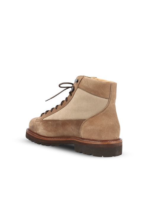 Brunello Cucinelli Urban Outdoor boots in beige suede — detail view | La Parisienne Qatar