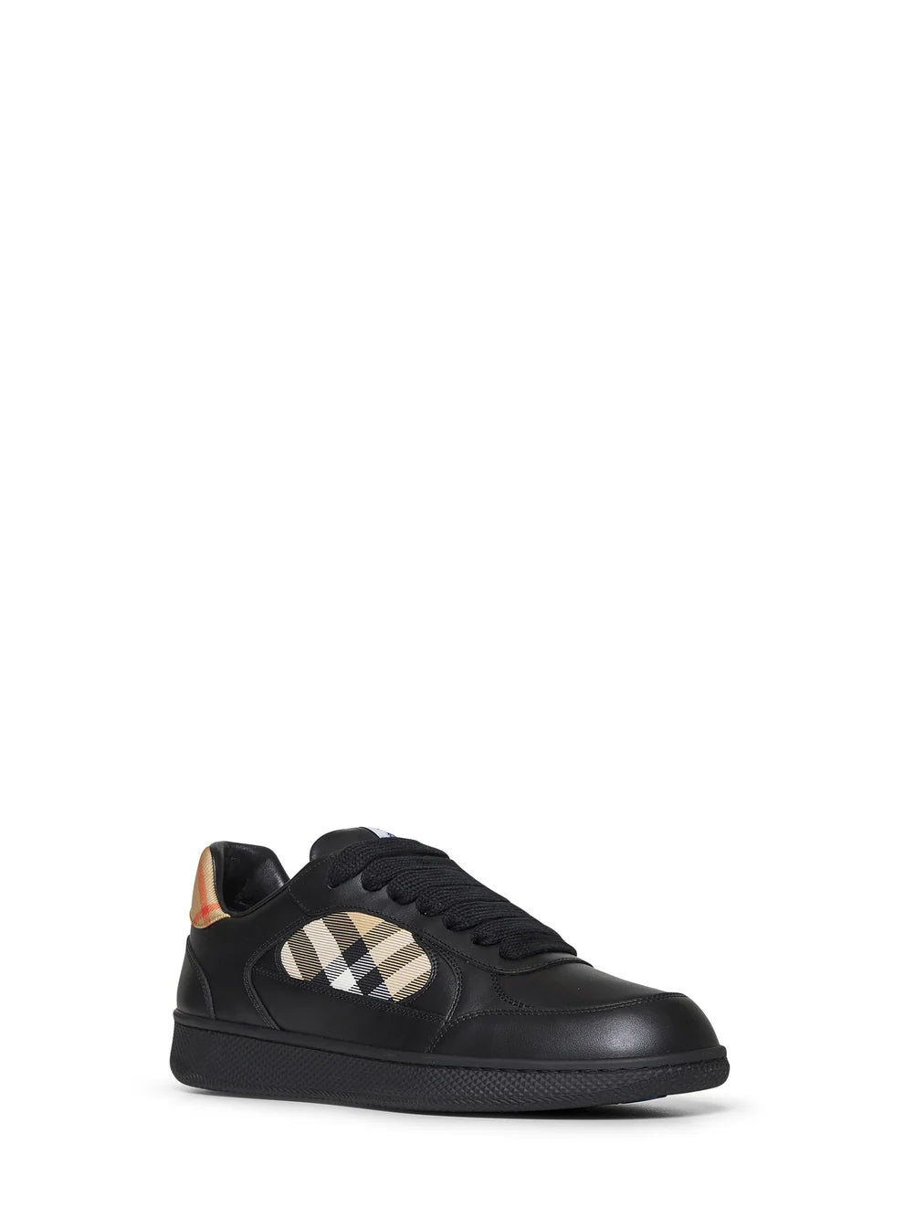 Burberry trainers in calf grain leather — detail view | La Parisienne Qatar