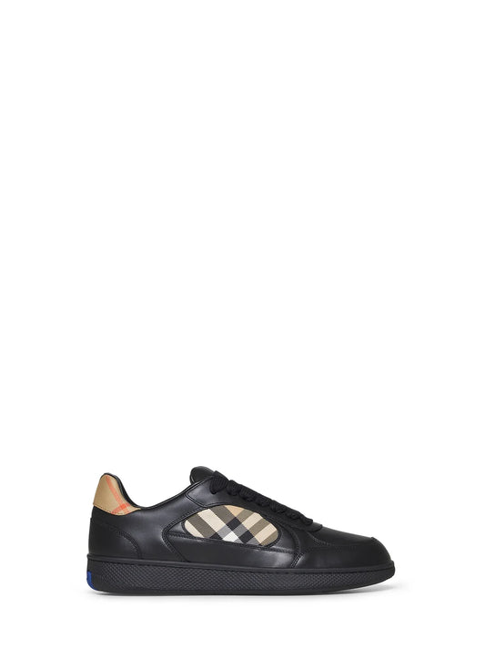 Burberry trainers in calf grain leather — front view | La Parisienne Qatar