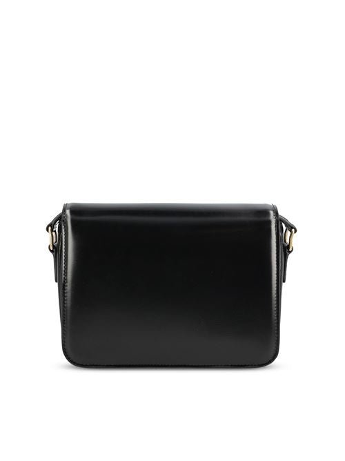Celine Triomphe Classique bag in black shiny calfskin — rear view | La Parisienne Qatar