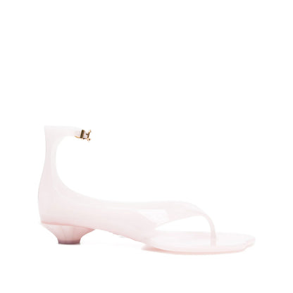 Chloé jelly thong sandals in pink — front view | La Parisienne Qatar